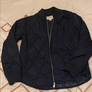 Old Navy Navy Quilted Bomber Jacket